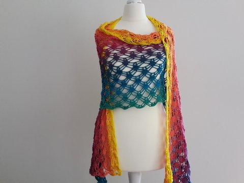 Häkelanleitung Schal / Tuch Tropical