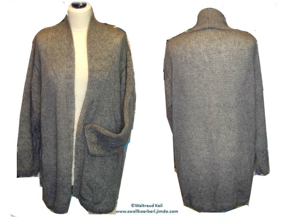 Cardigan/Long-Strickjacke MARGIT Größe 38 bis 46 OneSize - Oversize - Bild 3