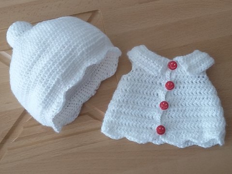 Häkelanleitung Puppenkleidung, für Gustav das Gespenst