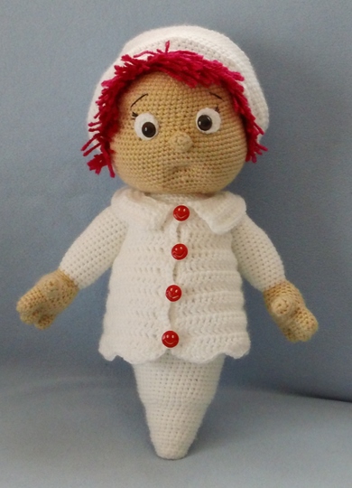 Häkelanleitung Puppenkleidung, für Gustav das Gespenst