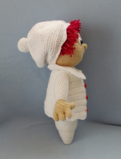 Häkelanleitung Puppenkleidung, für Gustav das Gespenst