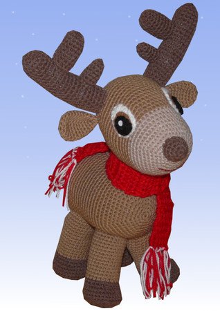 Crochet Pattern Paulchen the reindeer