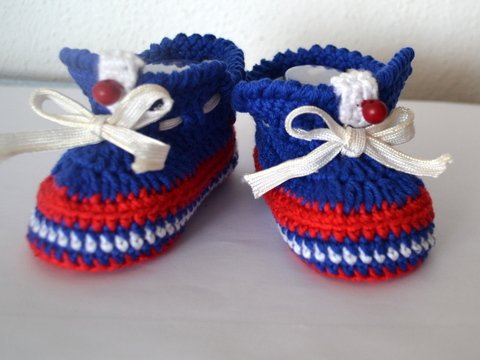 Häķelanleitung Baby Schuhe Gr. 16 ( 0 - 12 Mon. )