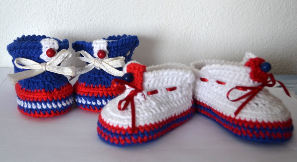 Häķelanleitung Baby Schuhe Gr. 16 ( 0 - 12 Mon. )