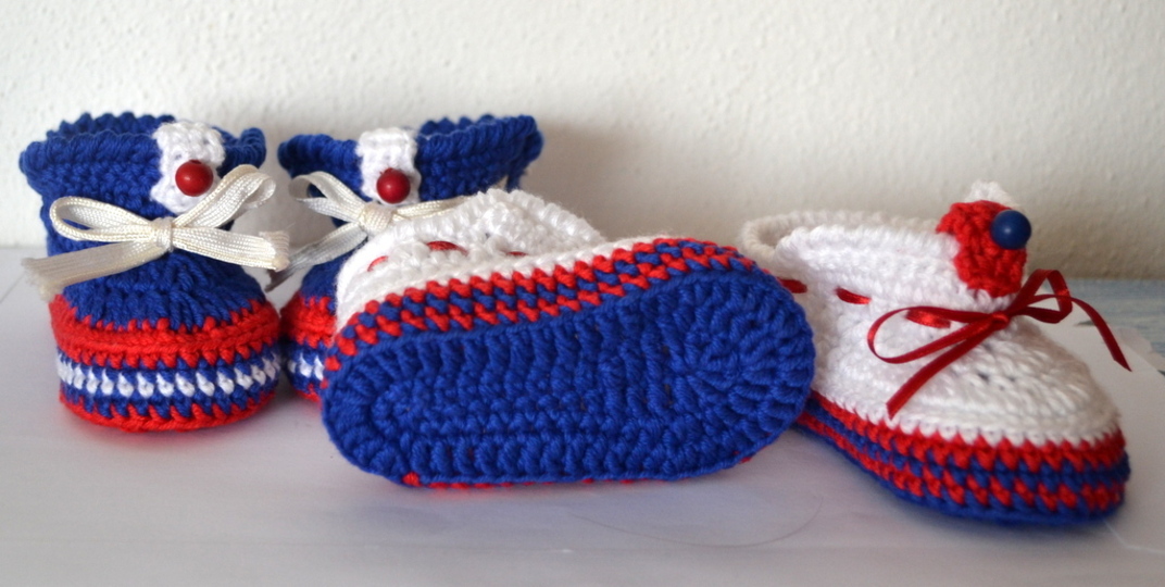 Häķelanleitung Baby Schuhe Gr. 16 ( 0 - 12 Mon. )