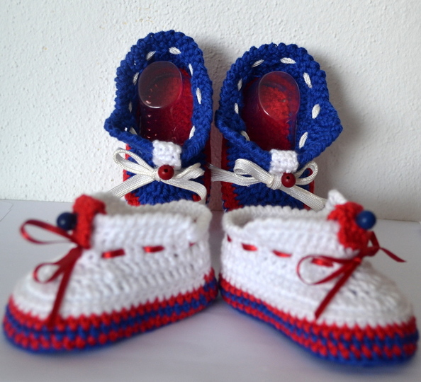 Häķelanleitung Baby Schuhe Gr. 16 ( 0 - 12 Mon. )