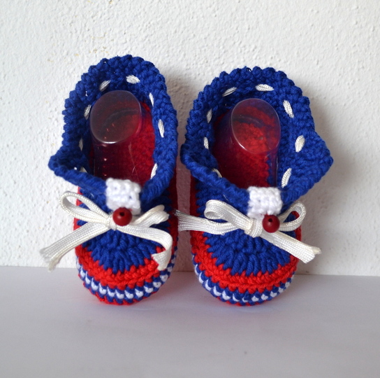 Häķelanleitung Baby Schuhe Gr. 16 ( 0 - 12 Mon. )