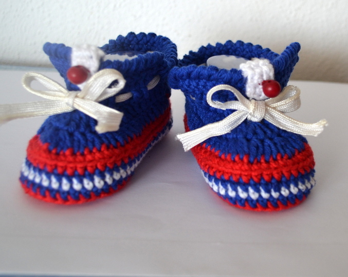 Häķelanleitung Baby Schuhe Gr. 16 ( 0 - 12 Mon. )