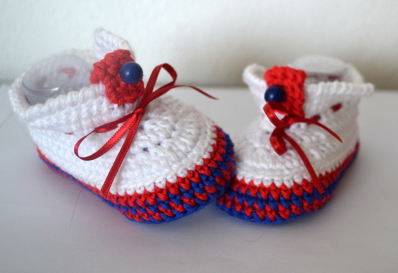 Häķelanleitung Baby Schuhe Gr. 16 ( 0 - 12 Mon. )