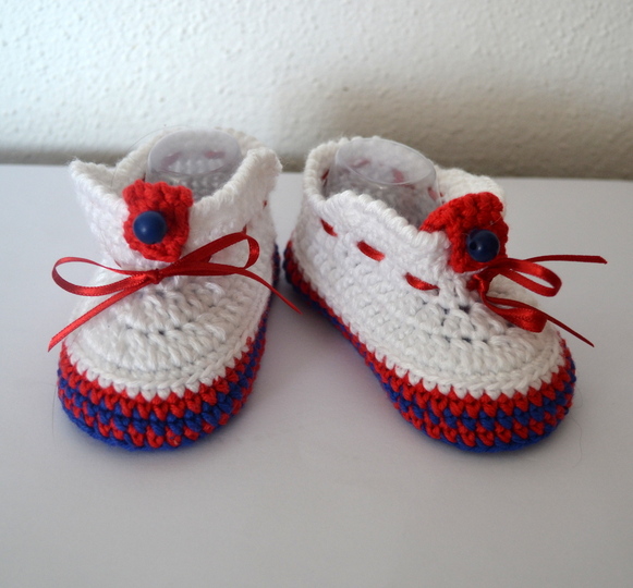 Häķelanleitung Baby Schuhe Gr. 16 ( 0 - 12 Mon. )