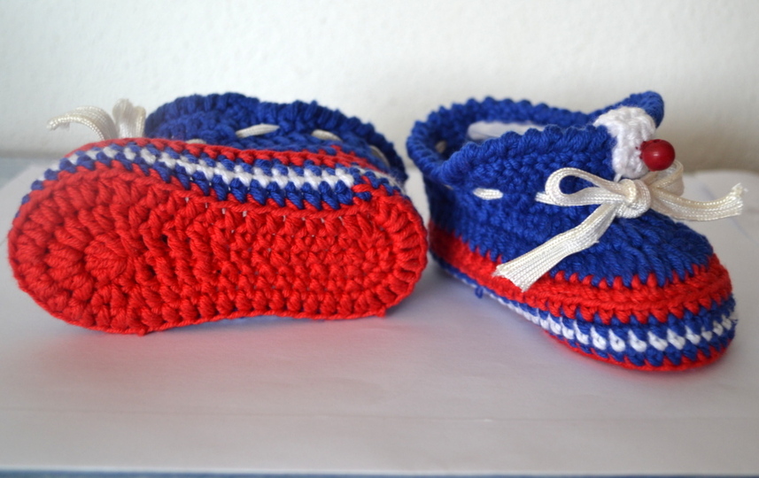 Häķelanleitung Baby Schuhe Gr. 16 ( 0 - 12 Mon. )