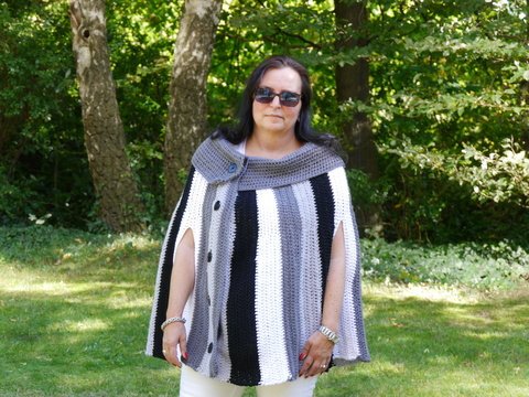 Häkelanleitung Poncho unisize Herbst Design No.1