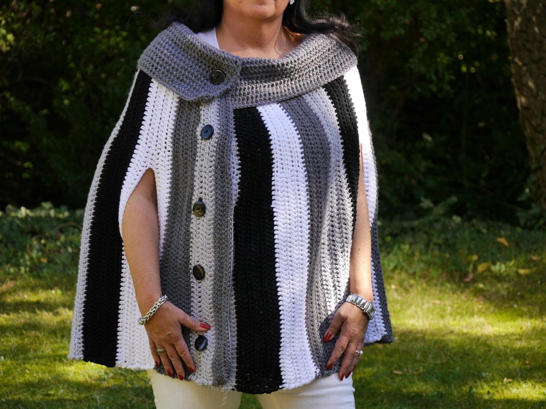 Häkelanleitung Poncho unisize Herbst Design No.1 - Bild 9