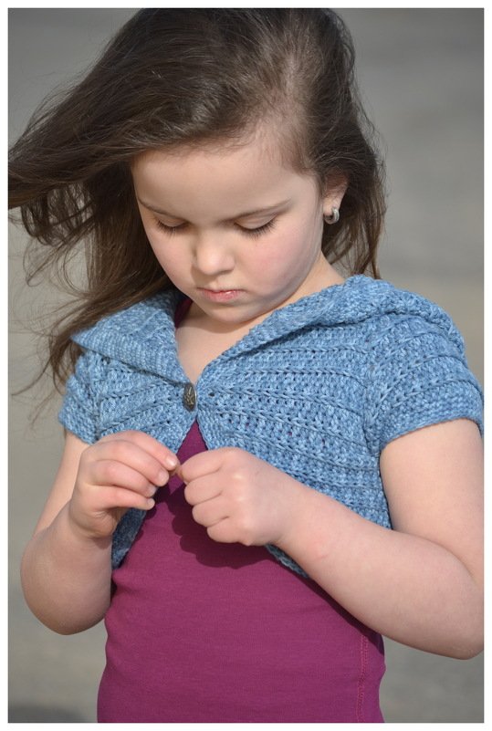 - JEANS - Kapuzenbolero häkeln  Größe 104-116, Bolero, Häkelbolero, - Bild 2