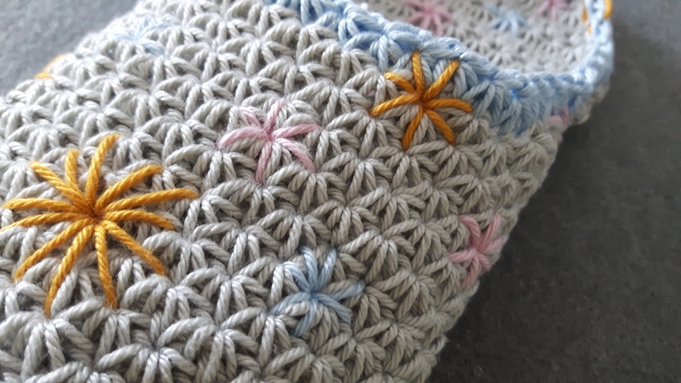 Hausschuhe Slippers "Eissterne" - alle Größen - Häkelanleitung