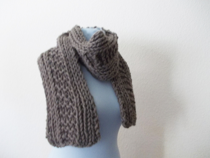 Strickschal, offener Loop, ca. 25 cm  x ca. 140 cm (Breite und Länge variiierbar), unisex, toll für Anfänger 