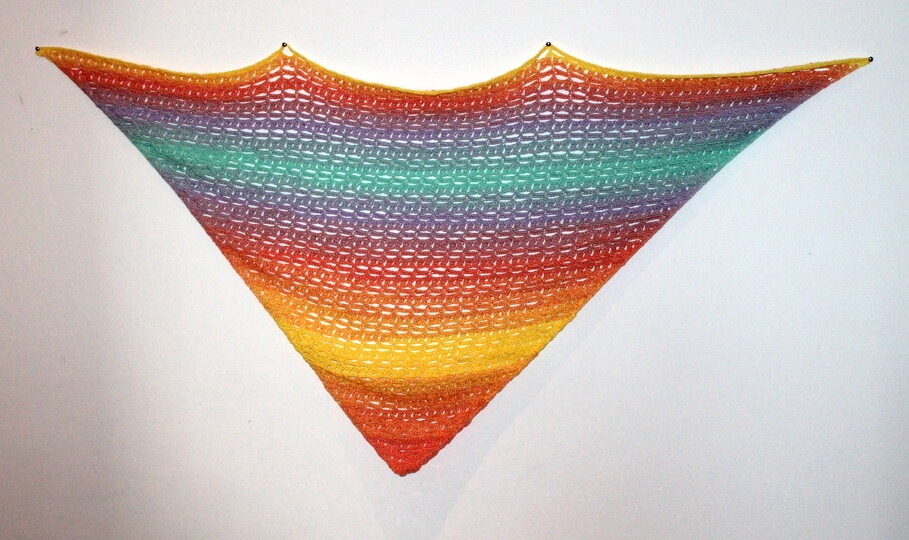 Regenbogentuch häkeln – 140 x 85 cm im Farbverlauf (deutsche Anleitung)