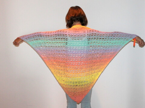 Regenbogentuch häkeln – 140 x 85 cm im Farbverlauf (deutsche Anleitung)
