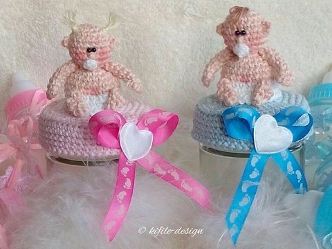 Mr. und Mrs. Junior / Dekobezug für Marmeladenglas/ Bonbonglas 