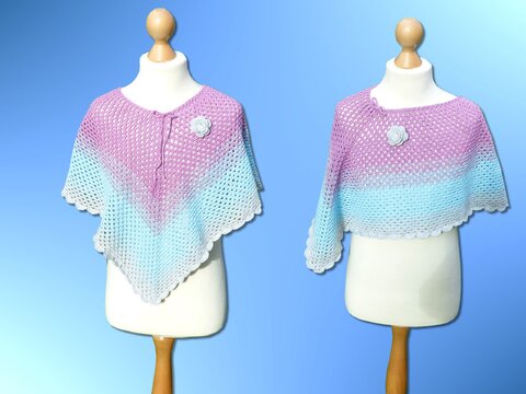 Häkelanleitung - Poncho Granny Rose - sehr einfach