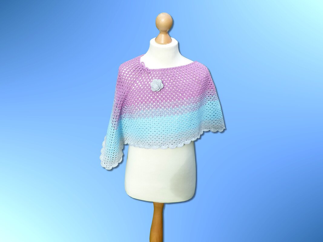 Häkelanleitung - Poncho Granny Rose - sehr einfach - Bild 8