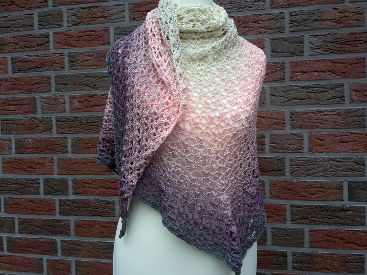 Häkelanleitung Dreieckstuch Fleur