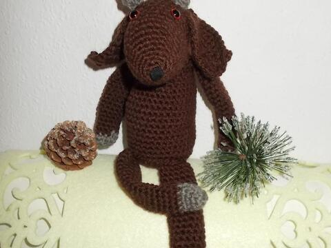 Elch Rentier Kantenhocker Weihnachten Häkelanleitung