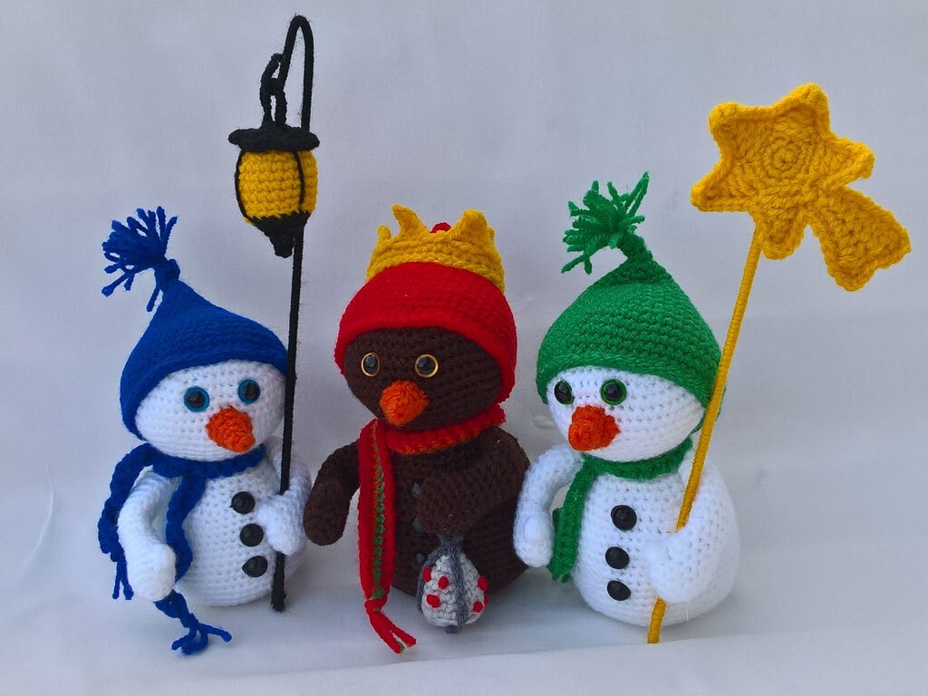 Häkelanleitung Die heiligen 3 Könige im Schneemannland - Bild 5