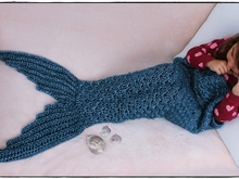 Meerjungfrauen-Decke, Häkelanleitung in 10 Größen, mit Größentabelle