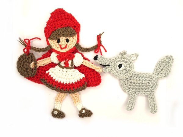 Red Riding Hood Crochet Applique Pattern