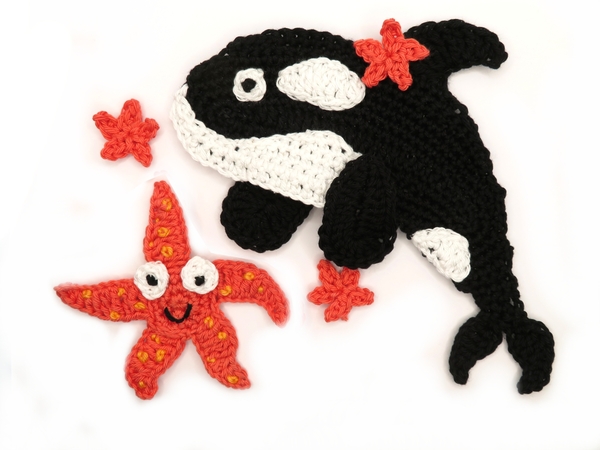 Orca Whale crochet Applique Pattern