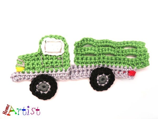 Farm Truck Crochet Applique Pattern