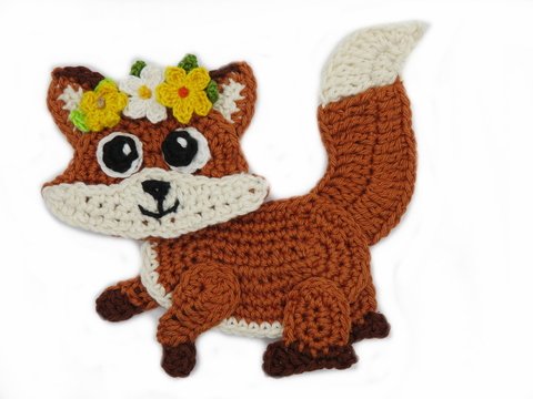 Fox Crochet Applique Pattern