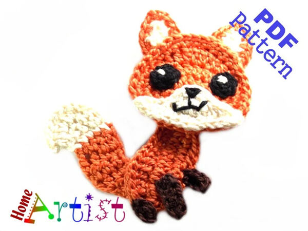 Fox Crochet Applique Pattern