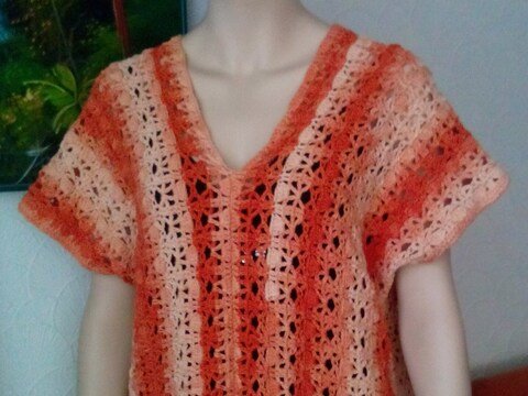 Häkelanleitung Tunika Pulli " Naranja " 40 - 44