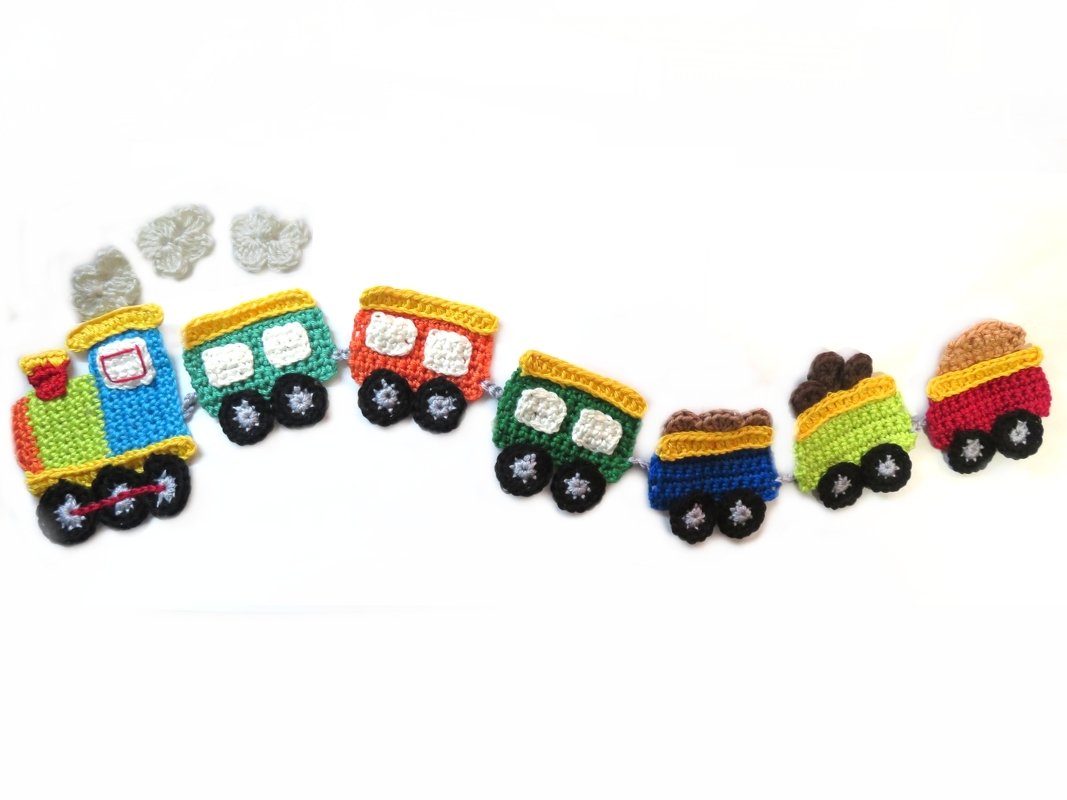 Train Crochet Applique Pattern
