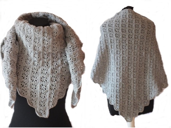 Sparset / 2 Häkelanleitungen Dreieckstuch Maramikano und Karaledasi