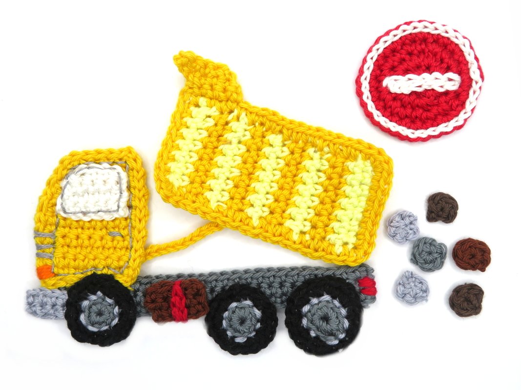 Dump Truck Crochet Applique Pattern - Image 2