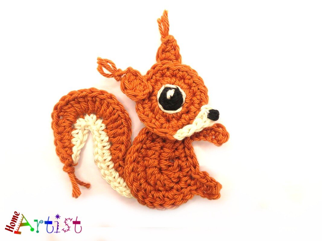 Squirrel #2 Crochet Applique Pattern - Image 2