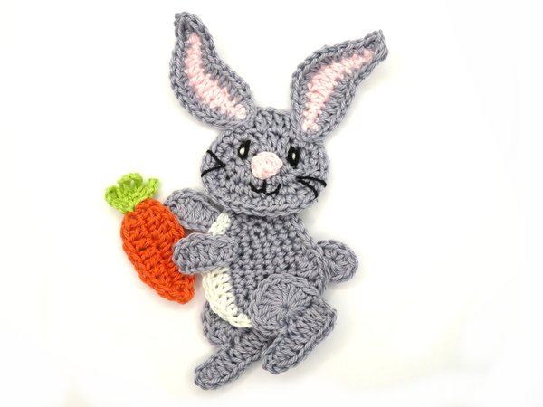 Rabbit Crochet Applique Pattern