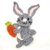 Rabbit Crochet Applique Pattern