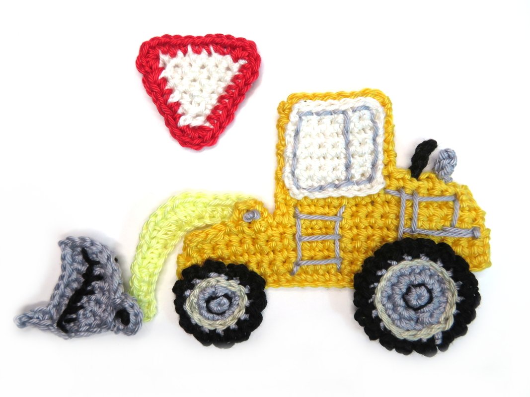 Bulldozer Loader crochet Applique Pattern - Image 2
