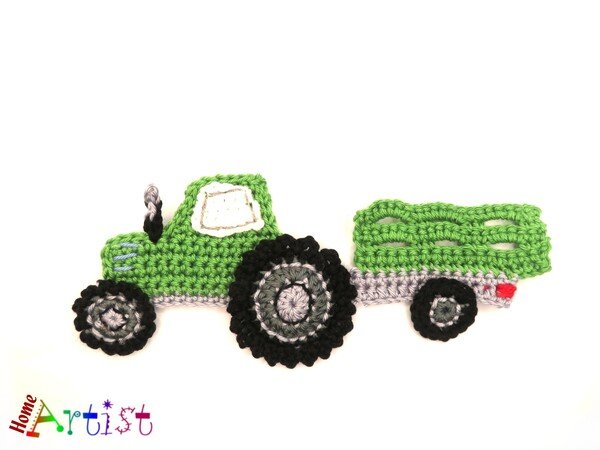Tractor crochet Applique Pattern