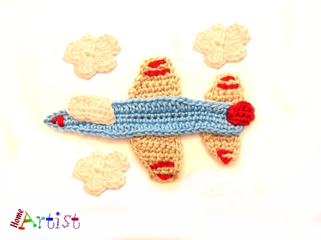 Jet aircraft crochet Applique Pattern