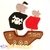 Pirate Ship Crochet Applique Pattern
