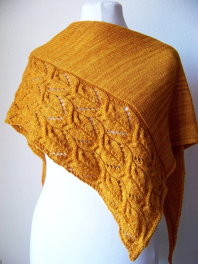 Knitting Pattern Asymmetrical Triangle Shawl Sunflowers – Lace Cable Shawl