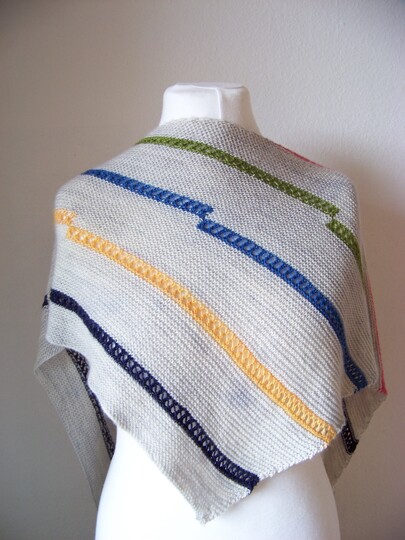 Strickanleitung Tuch "Color Bobmb"