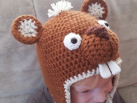 Häkelanleitung, Biber Mütze, verschiedene Größen