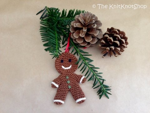 PDF Häkelanleitung Lebkuchenmann - Anhänger - Weihnachtsanhänger