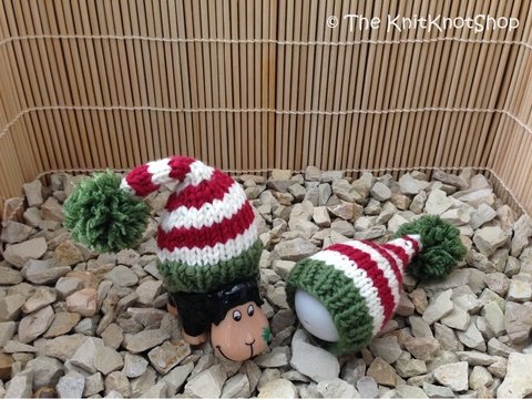 PDF Strickanleitung Eierwärmer Bommelmütze Weihnachtswichtel - super für Wollreste